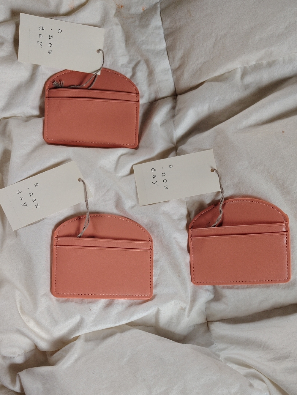 a new day Coral Slim Card Holder Set Of 3